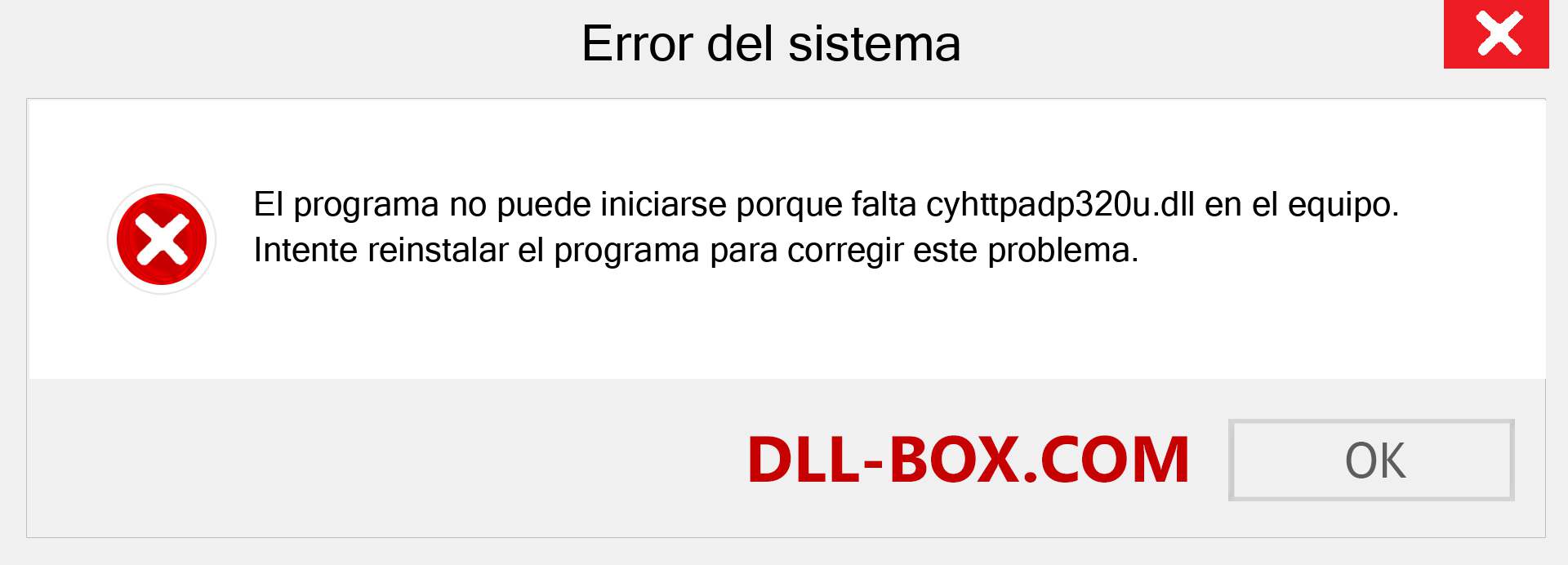 ¿Falta el archivo cyhttpadp320u.dll ?. Descargar para Windows 7, 8, 10 - Corregir cyhttpadp320u dll Missing Error en Windows, fotos, imágenes